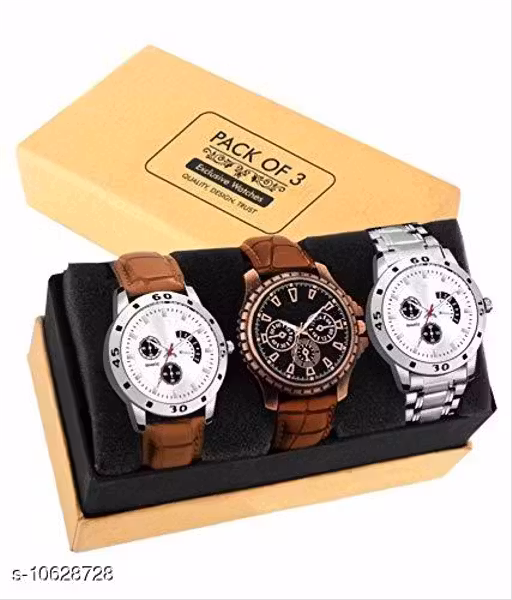 Classic Men Brown Leather Analog Watch