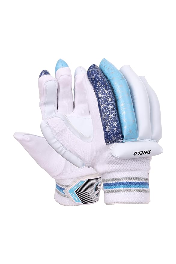 SG Polyvinyl Chloride Shield Cricket Batting Gloves Youth RH, White