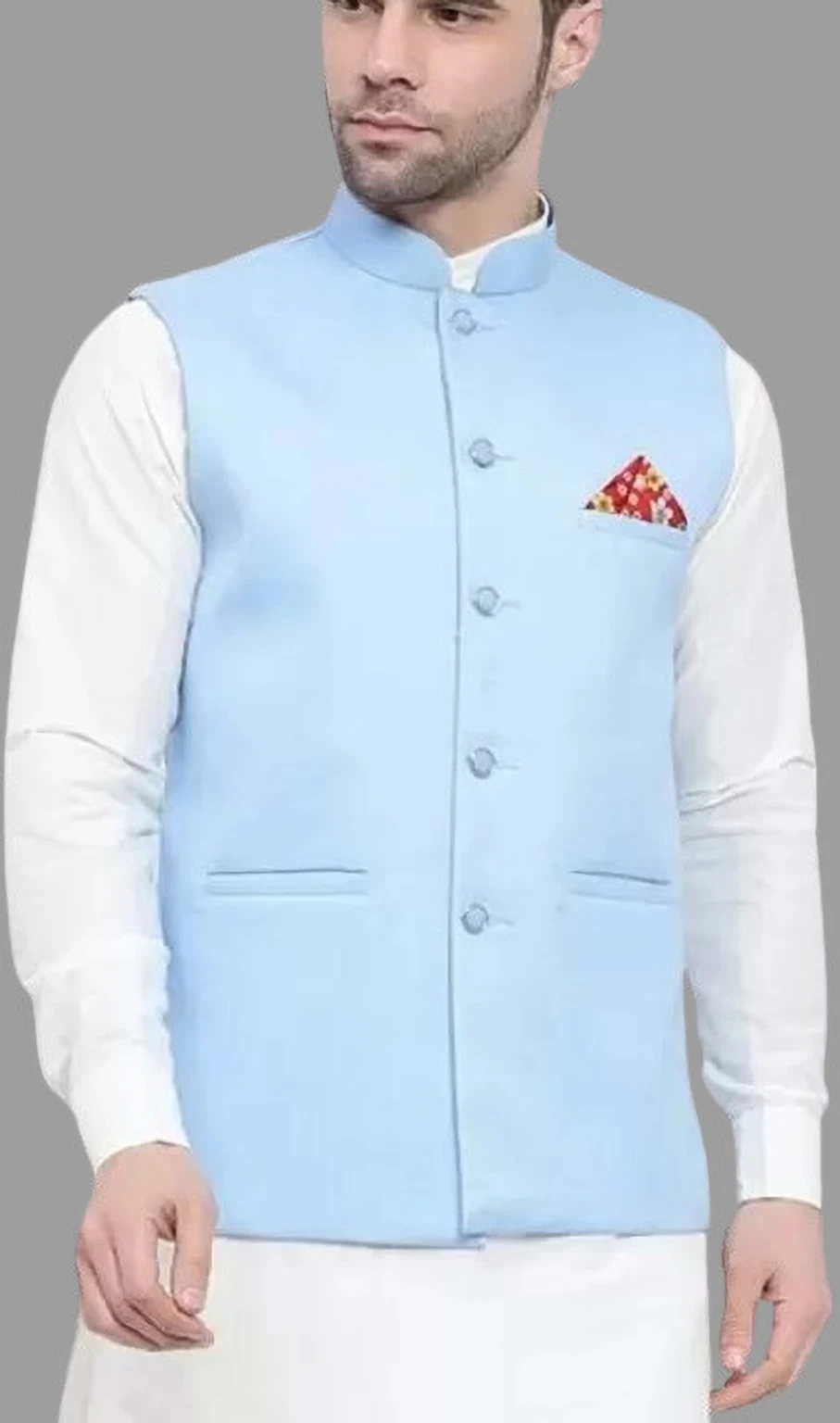 Darbar In Men Solid Single Breasted Casual, Formal, Festive & Wedding Blazer