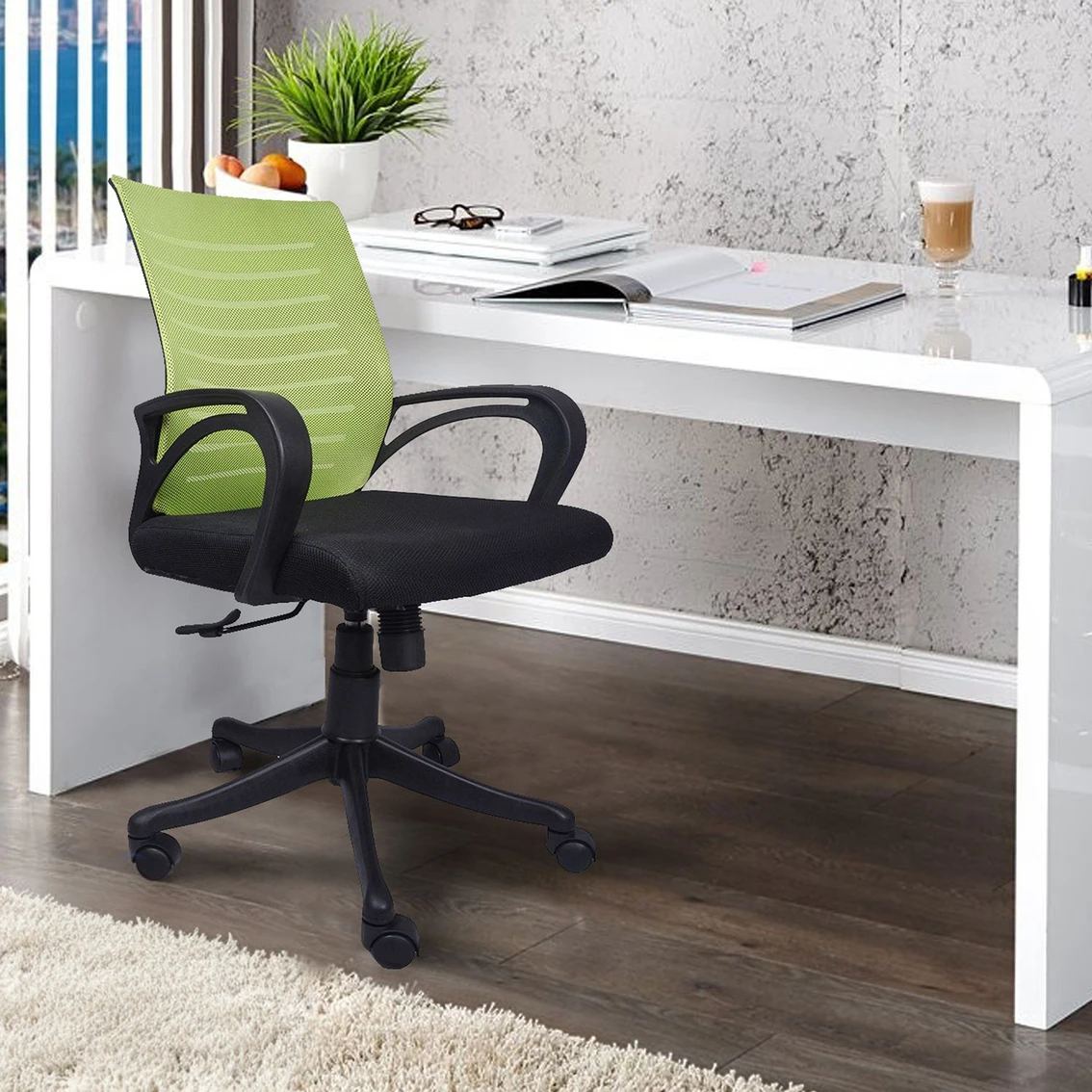 Flipkart Perfect Homes Fabric Office Arm Chair