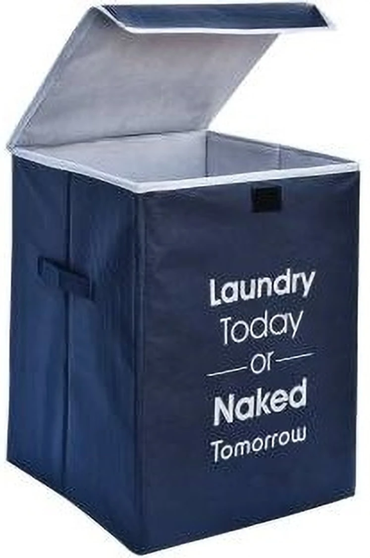 IMCREATIONS 68 L Dark Blue Laundry Basket