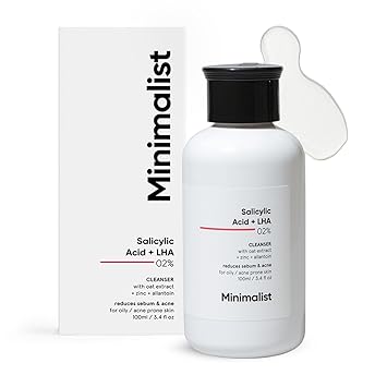 Minimalist Anti-Acne Salicylic Acid 2% Face Wash For Oily & Acne Prone Skin | With LHA for Pore Cleansing, Oil Control & Sebum Regulation | Cleanser for Women & Men | 100 ml