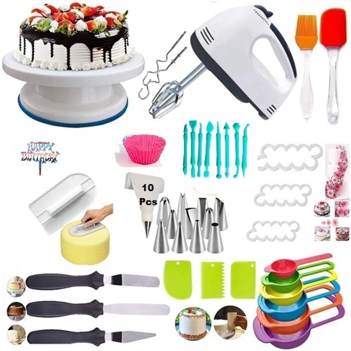 NIJAMRUT Cake Making Set Combo - Cake Baking Set Full kit with Cake Making Machine Kitchen Tool Set