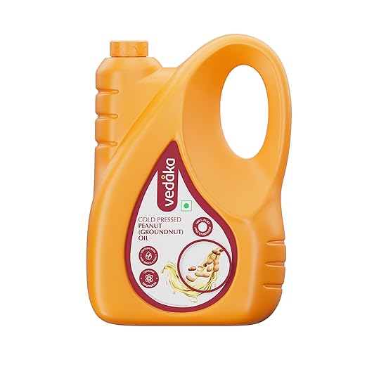 Amazon Brand - Vedaka Cold Pressed Groundnut (Peanut) Oil, 5 liters