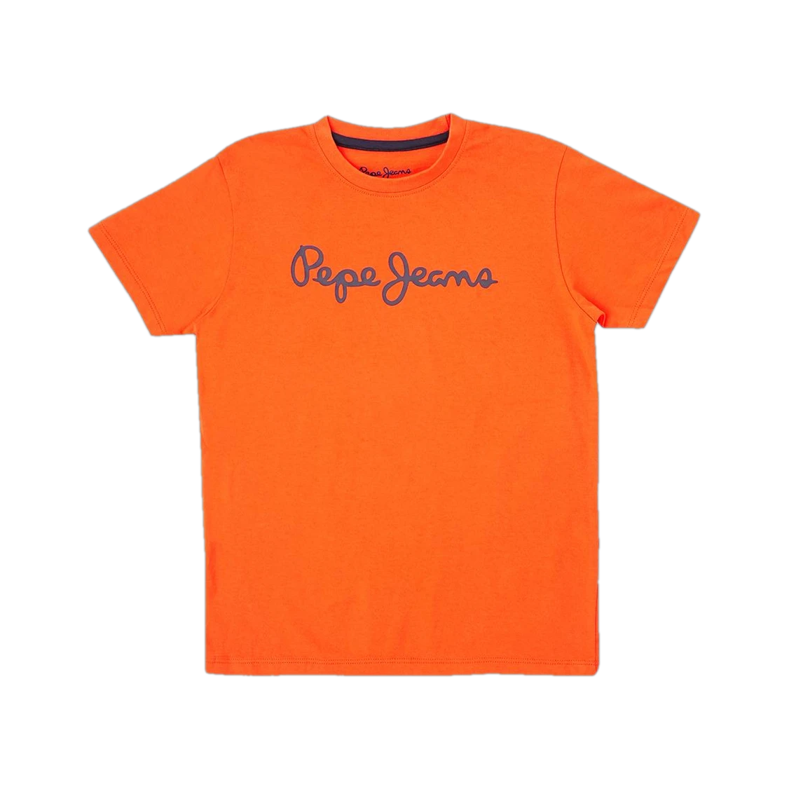 Pepe Jeans Boys Printed Cotton Blend Regular T Shirt (Orange)