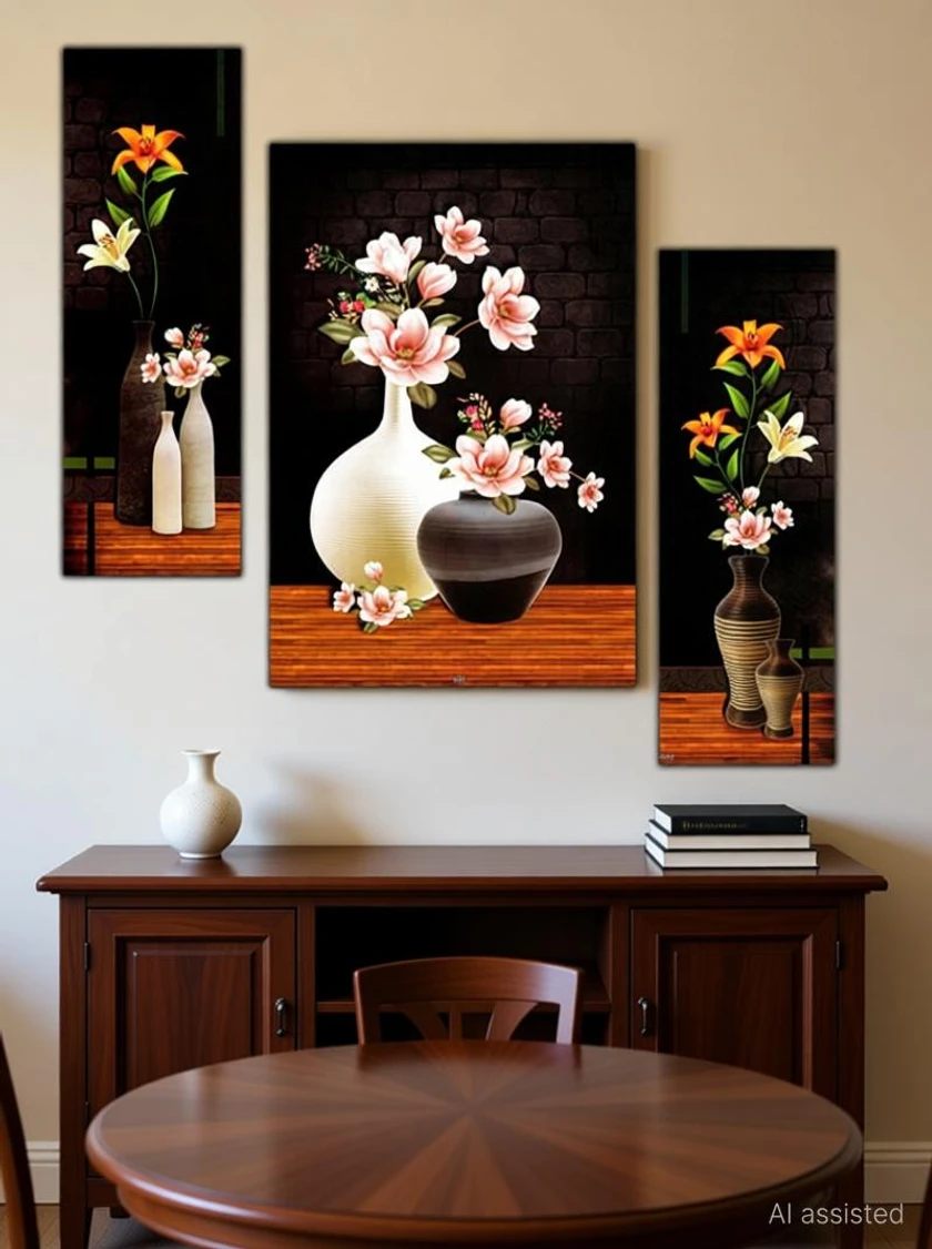 pnf Floral Flower Wall Painting MDF Panel | Home Decoration | Best Gifting Option Digital Reprint 12 inch x 18 inch Painting