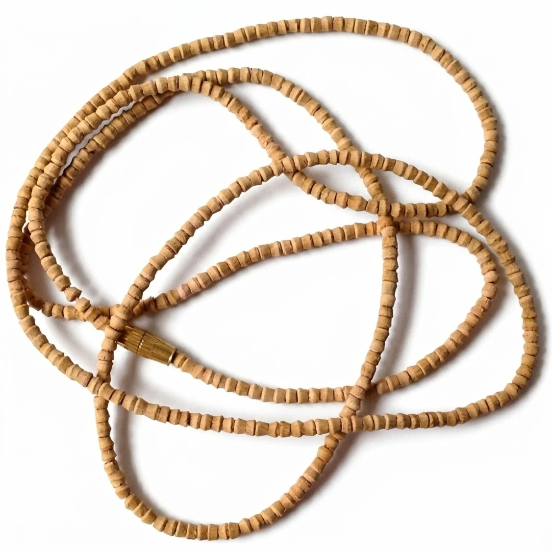 Rivto Tulsi Kanthi Mala,Original 2 Round tulsi mala,tulsi Beads Necklace 2 round Wood Chain
