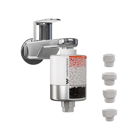 WaterScience CLEO Shower And Tap Filter For Hard Water | Hard Water Softener For Tap | Hard Water Filter For Tap - CLEO-SFU-423