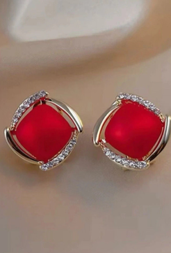 WHITECRAFT Square Studs Earrings